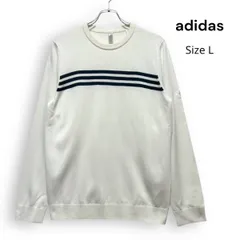 A25100/ adidas Golf アディダス ゴルフ ニット セーター ホワイト メンズ L