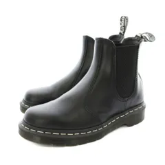 ドクターマーチン DR.MARTENS ホワイトステッチ チェルシーブーツ ショートブーツ サイドゴア レザー UK4 黒 ブラック 2976 WS /KU
