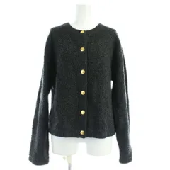 プラステ PLST 24AW エクストラファインメリノウールミドルゲージパイルカーディガン ニット 長袖 L 黒 ブラック 12-4403027 /AP