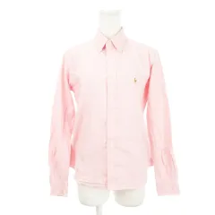 ラルフローレン RALPH LAUREN 長袖シャツ ボタンダウン オックスフォード ロゴ刺繍 コットン 9 ピンク 赤 レッド /AH16