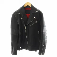 ディーゼル DIESEL L-STARKVILLE ライダースジャケット ダブル 羊革 アウター M 黒 ブラック /AN35