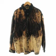 ディーゼル DIESEL S-JAN シャツジャケット 総柄 コットン 50 黒 ブラック 茶 ブラウン /AN37