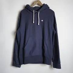 Champion チャンピオン リバースウィーブ スウェット パーカー プルオーバー トレーナー フード 袖 デニム 214496 510860 紺 M 528P★4