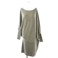 セオリーリュクス theory luxe ワンピース ニット ひざ丈 長袖 ウール 38 グレー /AT ■GY19