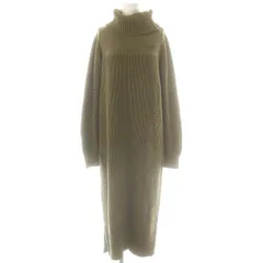 アヴィレックス AVIREX Belle ニット ワンピース ロング 長袖 M カーキ /ES