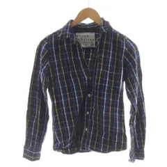 フランク&アイリーン Frank&Eileen スキッパーフランネルシャツ 長袖 チェック柄 XXS 紺 緑 221070175-1110 /RR