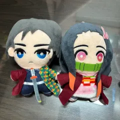 まとめ) 鬼滅の刃 義勇 禰豆子 ぬいぐるみ キーホルダー