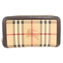 バーバリー BURBERRY 長財布 ウォレット ノバチェック ラウンドファスナー シャドーホース PVC レザー マルチカラー /GV
