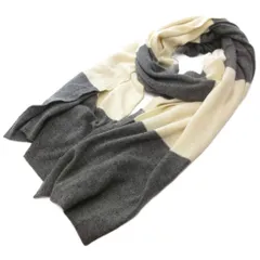 ユナイテッドアローズ UNITED ARROWS ストール マフラー グレー アイボリー 生成り バイカラー /AE