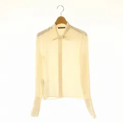 コントワーデコトニエ COMPTOIR DES COTONNIERS シルク ブラウス シャツ 長袖 フロントボタン 5 XS アイボリー /YQ ■OS