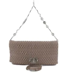 ミュウミュウ miumiu ナッパクリスタル 2WAY バッグ クラッチバッグ ハンドバッグ ワンハンドル シープスキン ピンク RP0169 /YO20 ■OHのサムネイル