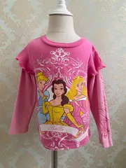 【Size100】Y2K ディズニープリンセス 長袖Tシャツ US古着 ディズニー シンデレラ ベル オーロラ姫