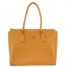 トッズ TOD'S トートバッグ ハンドバッグ レザー ワンカラー 茶 ブラウン /BB