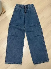 Laroom / プリーツ ワイドデニム / free