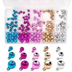 150個入 銅製の鈴 デンベル 手芸用鈴 表面ブライト 3サイズ5色 装飾用ベル