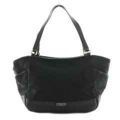 コーチ COACH シグネチャーキャンバス×レザートートバッグ 黒 ブラック F23297 /SS ■OS