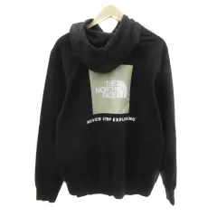 ザノースフェイス THE NORTH FACE ボックスロゴ プルオーバー パーカー トレーナー BOX NSE PULL OVER HOODIE バックロゴプリント 裏起毛 M 黒 ブラック NF0A4761 /YS4 ■GY53