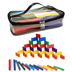 いろいろドミノDX ドミノ倒し 木製 Lサイズ 120個 単品 補充パック 追加用 おもちゃ 知育玩具 カラフル 積み木 (Lサイズ120) 1