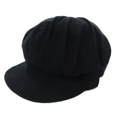 アニエスベー agnes b. キャスケット キャップ 帽子 ロゴ TU 黒 ブラック /JS
