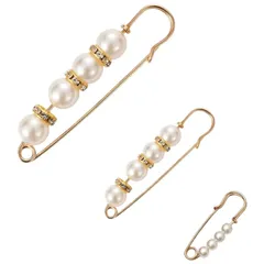 YANGZI ブローチピン ウエストバックルピン ウエストサイズ調整 ピンバッジ ショールピン 取り外し可能 3点セット38mm 55mm 75mm