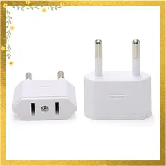 2個セット 海外変換プラグ Cタイプ 旅行用 変換器 ヨーロッパ 変換プラグ コンセント変換 電源変換アダプター 韓国 イタリア スペイン ドイツ ベトナム オーストリアヨーロッパなどの国に対応 海外旅行用 電源変換プラグ 小型で持ち運びに便利 (ホワイト