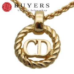 【中古】 クリスチャンディオール ネックレス CDロゴ メタル ゴールド メッキ GP アクセサリー レディース 女性 Christian Dior