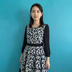 1253 ドーリーガールバイアナスイ ワンピース 幾何学柄 レトロ シアー袖 2のサムネイル