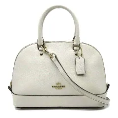 コーチ COACH ミニ シエラ 2WAY ショルダーバッグ クロスグレインレザー 斜め掛け チョーク F57555
