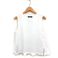 スタニングルアー STUNNING LURE ノースリーブ カットソー Tシャツ 丸首 無地 綿混 S ホワイト 白 /FT38