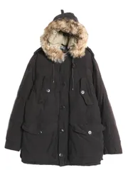 【お得なクーポン配布中!】 90s ポロ ラルフローレン ダウン パーカー ジャケット メンズ M / オールド N-3B B-9 ヴィンテージ フライト ハーフ コート ファー付き 黒 