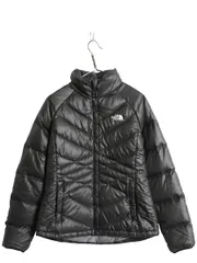 【お得なクーポン配布中!】 US企画 ノースフェイス ナイロン ダウン ジャケット レディース M アウトドア 550フィル ハイネック ブルゾン フルジップ キルティング 灰