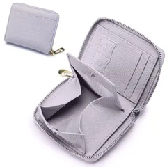 【特価商品】パスポートケース 財布 財布 コンパクト 小さい ミニウォレット 2つ折り 超軽量 レディース 可愛い 本革 小銭入れ付き 二つ折り財布 (パープル)