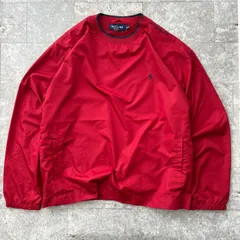 ポロゴルフ POLO GOLF RALPH LAUREN ラルフローレン ポリエステルプルオーバー 刺繍ポニー レッド XXLサイズ 古着