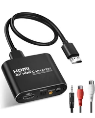 ★avedio links HDMI音声分離器 ARC対応 4K@60Hz 光デジタルSPDIF + 3.5mmジャックステレオ音声出力アダプター HDMIオーディオコンバーター HDCP2.2対応 DTS 5.1 / PCM対応 アルミ合金製