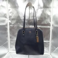 COACH コーチ スタントン キャリーオール 2way ハンドバッグ ネイビー ショルダーバッグ 本革 レザー