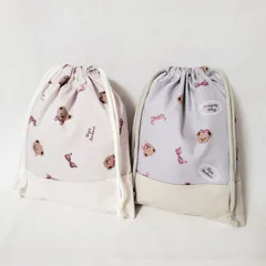 sale ハンドメイド コップ袋 給食袋 巾着袋 2枚セット