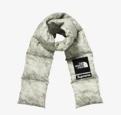 OS シュプリーム x ザノースフェイス ペーパー プリント 700フィル ダウン スカーフ