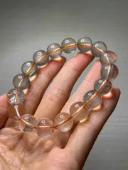 ★希少★高品質「銀針水晶」シルバールチルクォーツ　ブレスレット12㍉17㌢★114★