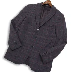 MALE&Co. タカキュー 秋冬 伊製生地 ANGELICO ウール ツイード チェック テーラード ジャケット Sz.LL メンズ 大きいサイズ