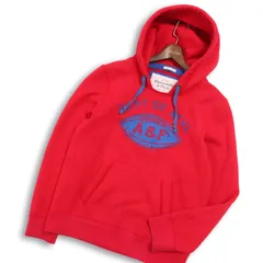 Abercrombie&Fitch アバクロンビー＆フィッチ ダメージ加工 ロゴ刺繍 裏起毛 スウェット プルオーバー パーカー Sz.L メンズ