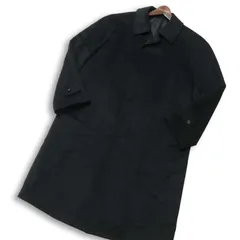OX RAM オックスラム 秋冬 ウール カシミヤ混★ ロング ステンカラー コート Sz.6 メンズ 黒 フォーマル