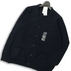 【新品 22AW】 UNIQLO ユニクロ 秋冬 プレミアムラム★ Vネック カーディガン 羽織り Sz.XL メンズ 紺 大きいサイズ 未使用