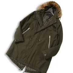 nano universe ナノユニバース リアル ファー＆フード着脱可★ キルティング 中綿 M51 モッズコート ミリタリー Sz.S メンズ