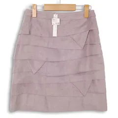 【新品 未使用】 ANAYI アナイ 秋冬 フェイク スウェードレザー★ 台形 Aライン ミニ タイト スカート Sz.36 レディース