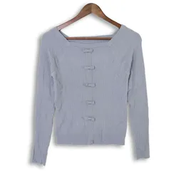 【新品 未使用】 tocco トッコ 秋冬 リボン★ ニット セーター Sz.M レディース