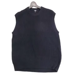 UNIQLO ユニクロ 秋冬 オーバーサイズ クルーネック ニット ベスト Sz.M メンズ 紺