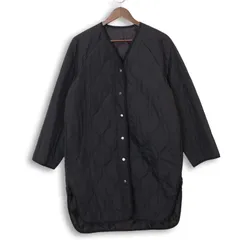 COMME CA ISM コムサイズム 秋冬 中綿★ キルティング コート Sz.11 レディース 黒