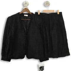 M-trochee by SILVETTI シルベッティ 秋冬 ウール混★ ツイード セットアップ スカート スーツ Sz.15AR74 レディース 日本製