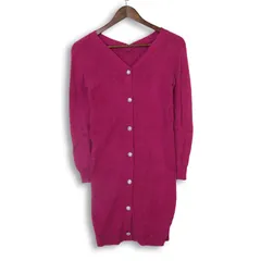 Apuweiser riche アプワイザー リッシェ 秋冬 ラインストーン アンゴラ ウール混★ ニット カーディガン Sz.1 レディース