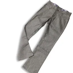 MEN'S MELROSE メンズメルローズ 通年★ ヘリンボーン スリム シューカット パンツ Sz.2 メンズのサムネイル